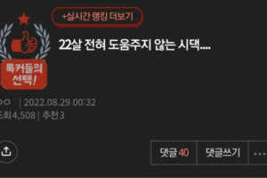 22살인데 전혀 도움을 주지 않는 시댁 때문에 고민이라는 여자  